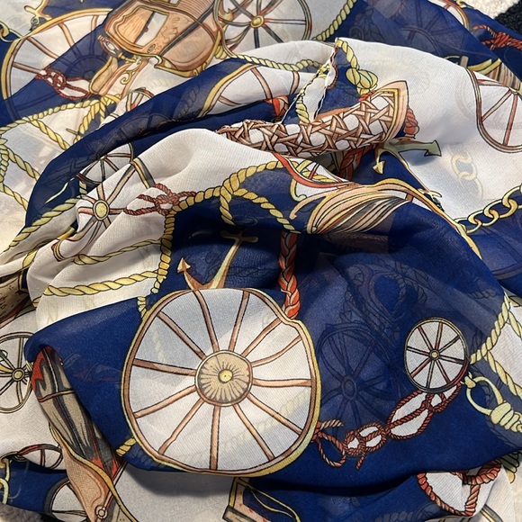 Sheer Printed Scarf - Picture 2 of 3